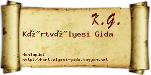 Körtvélyesi Gida névjegykártya